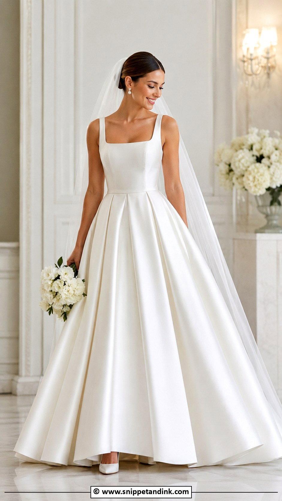 Pleated Skirt Wedding Gown - Snippet and Ink - 30 Classy Wedding Gown Ideas