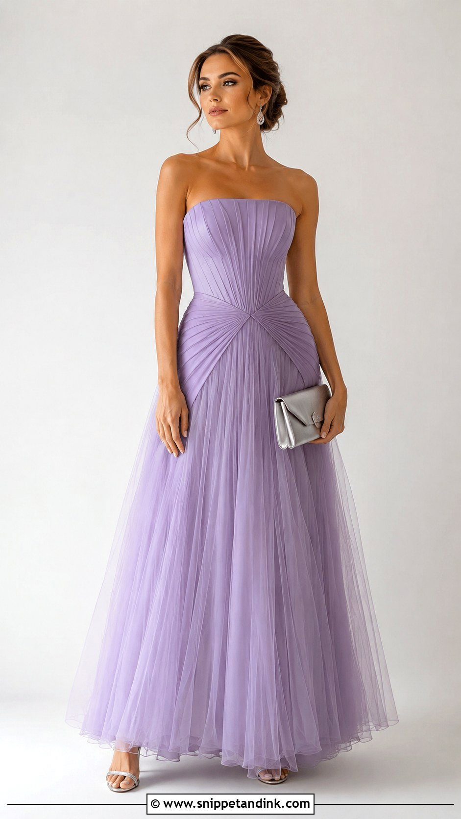Pleated Tulle Basque Gown - Snippet and Ink - 20 Basque Gown Styles