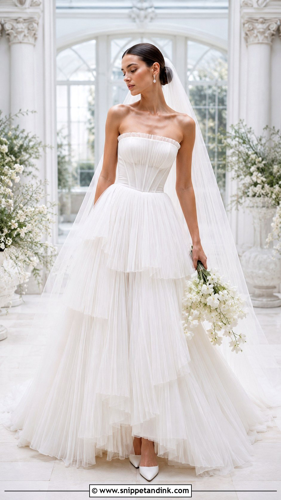Pleated Tulle Wedding Gown - Snippet and Ink - 20 Haute Couture Wedding Gowns