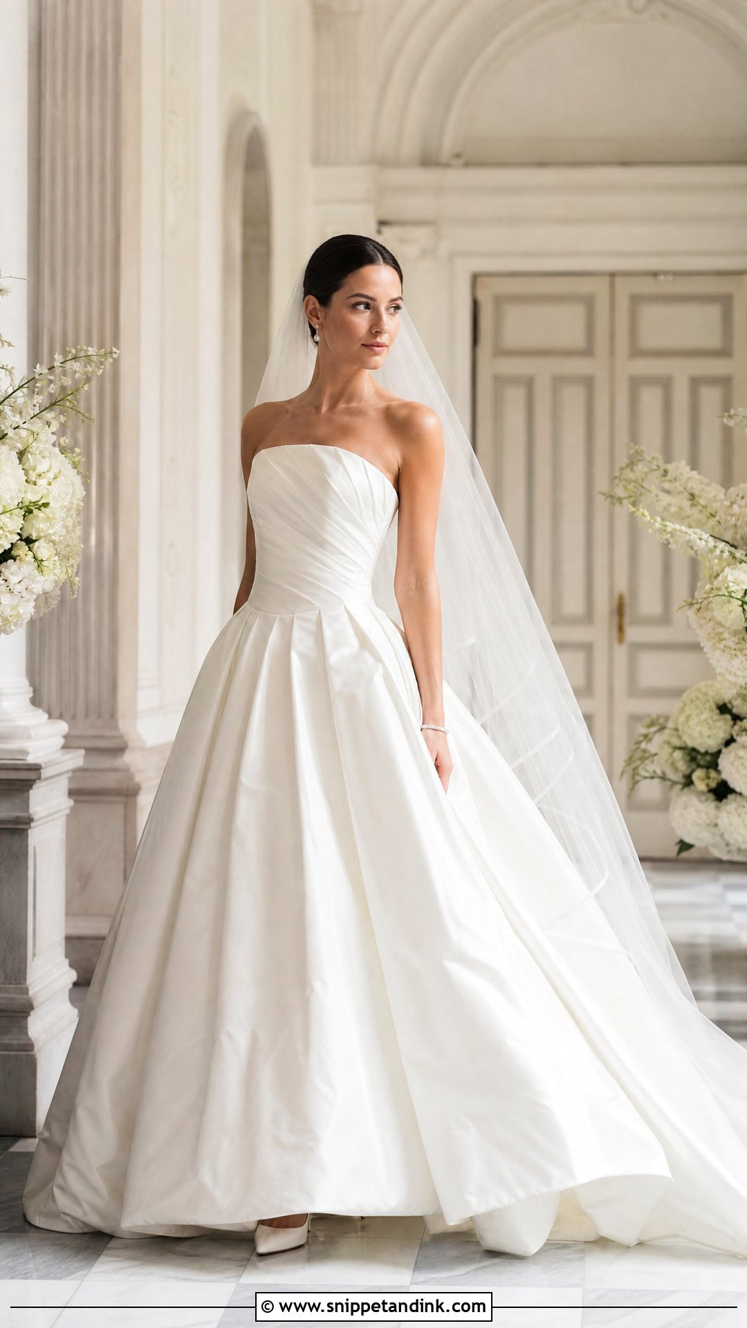 Pleated Vera Wang Ball Gown - Snippet and Ink - 20 Vera Wang Wedding Dress Ball Gown Ideas