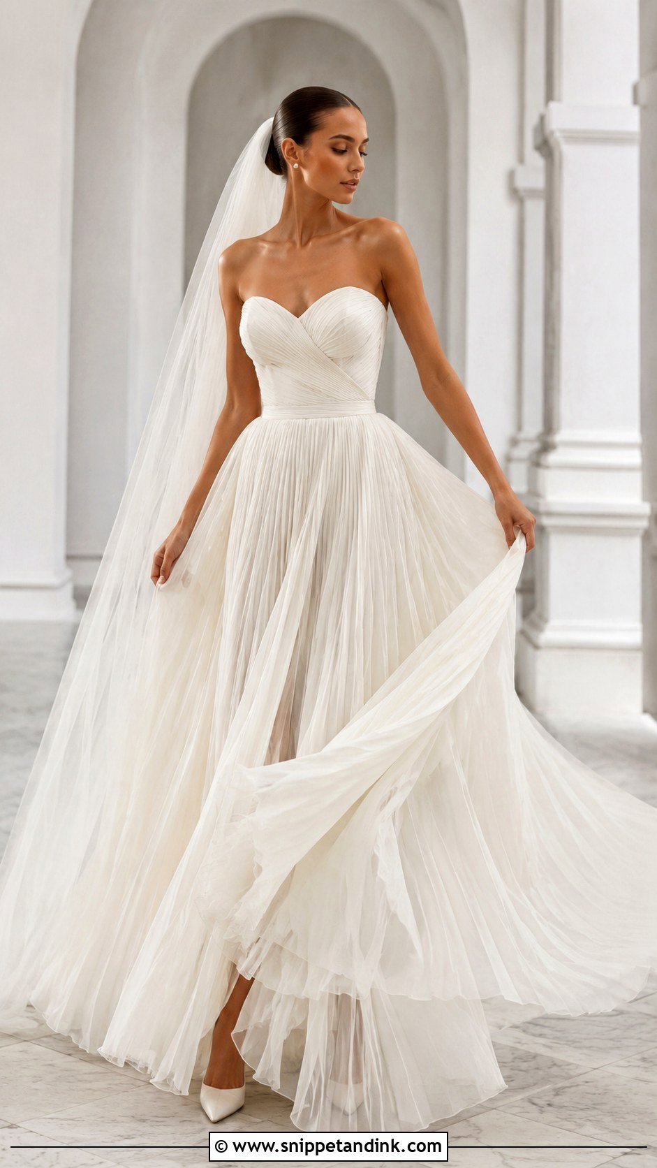Pleated Wedding Dress - Snippet and Ink - 25 Avant Garde Wedding Dress Ideas