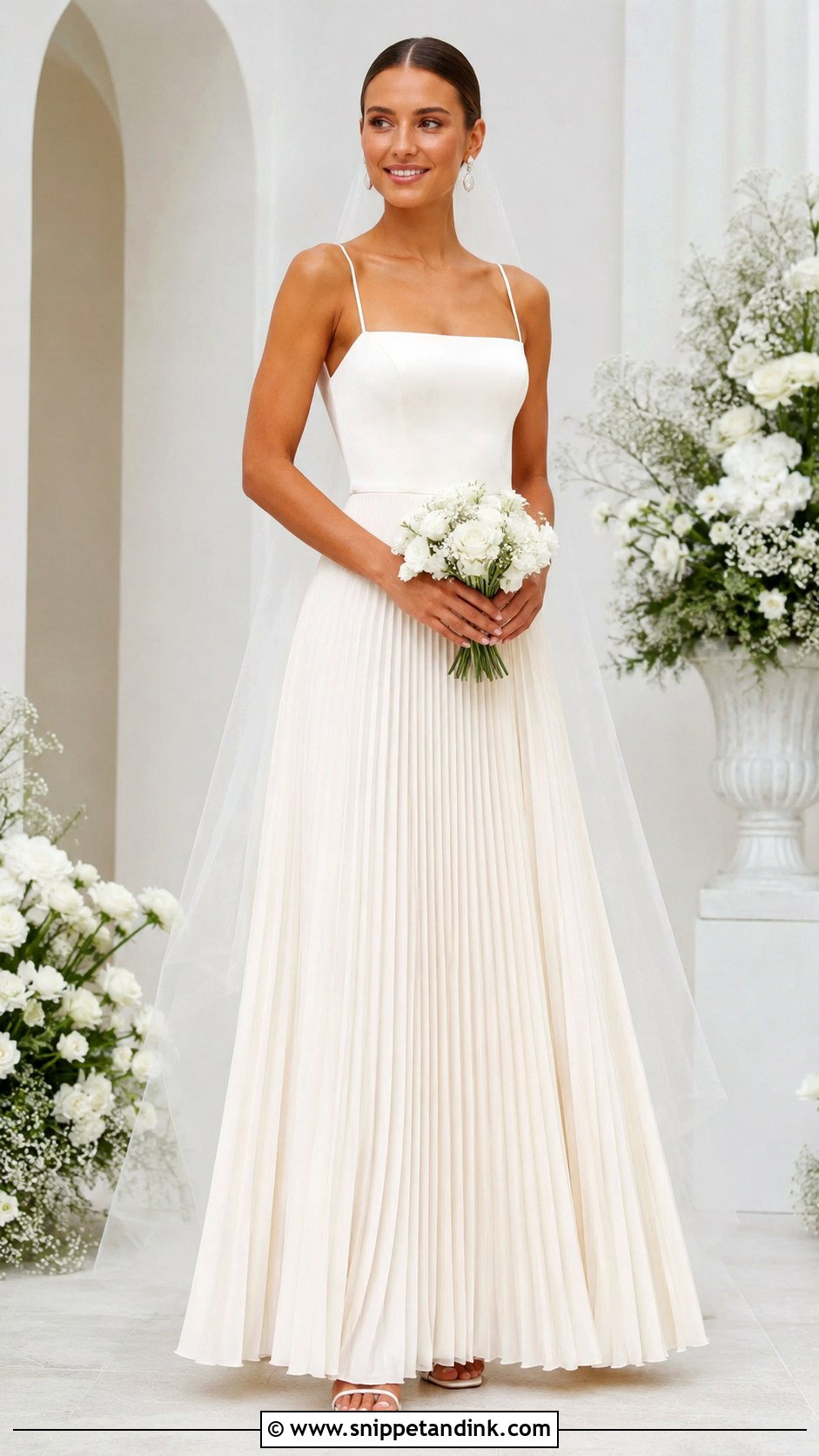 Pleated Wedding Dress - Snippet and Ink - 25 Classy Elegant Wedding Dresses