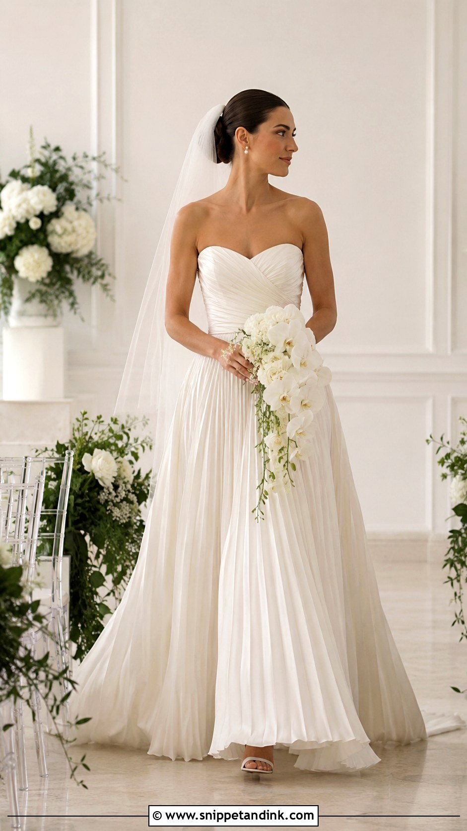 Pleated Wedding Gown - Snippet and Ink - 25 Wedding Gown Inspiration Ideas