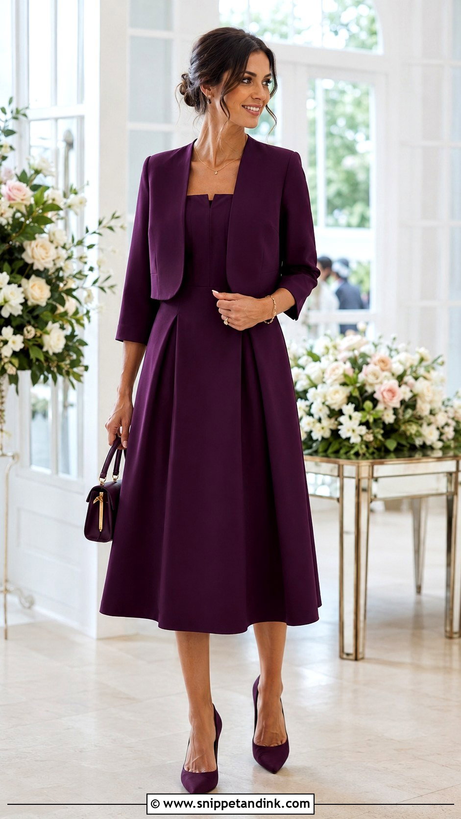 Plum A Line Dress Outfit - Snippet and Ink - 25 Plum Dress Outfit Wedding Ideas