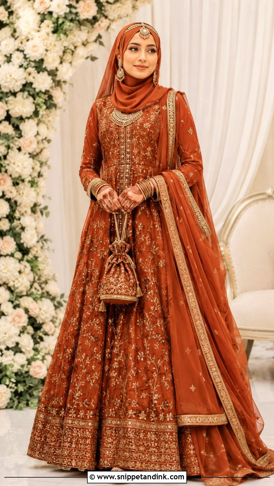Plum Farshi Gharara Hijabi Bride - Snippet and Ink - 20 Desi Hijabi Bride Ideas