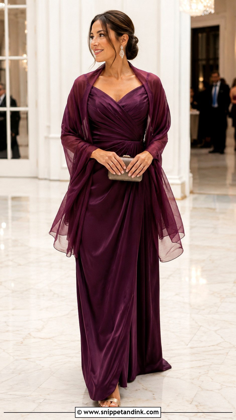 Plum Formal Gown Outfit - Snippet and Ink - 25 Plum Dress Outfit Wedding Ideas