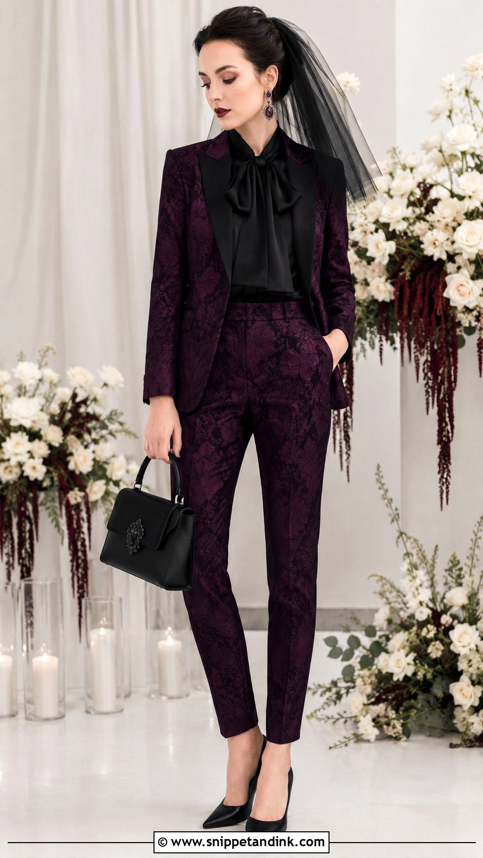 Plum Gothic Wedding Suit - Snippet and Ink - 20 Gothic Wedding Suit Ideas