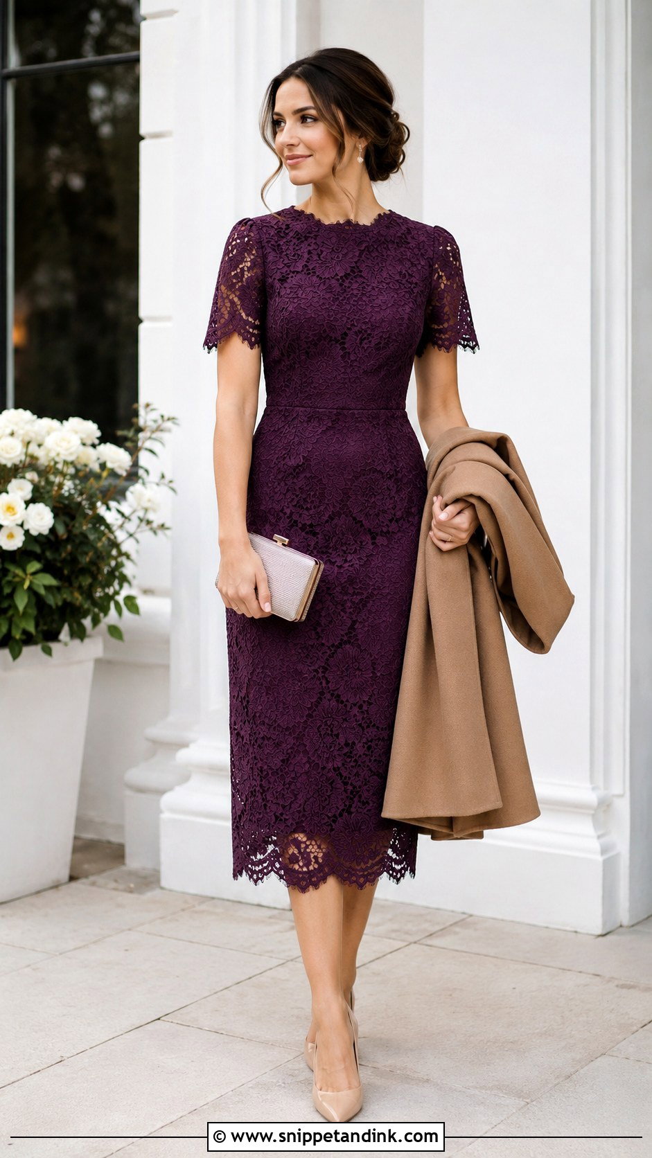 Plum Lace Dress Outfit - Snippet and Ink - 25 Plum Dress Outfit Wedding Ideas
