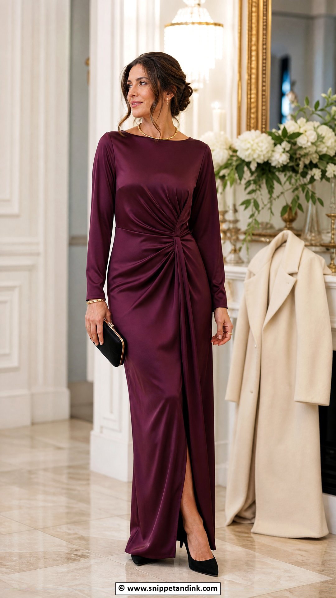 Plum Long Sleeve Dress - Snippet and Ink - 35 27 Dresses