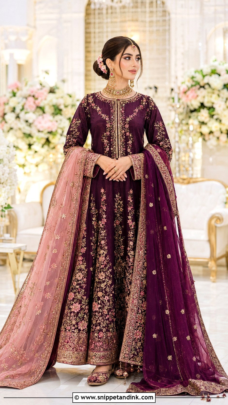 Plum Pakistani Bridal Lehenga - Snippet and Ink - 20 New Pakistani Bridal Dresses