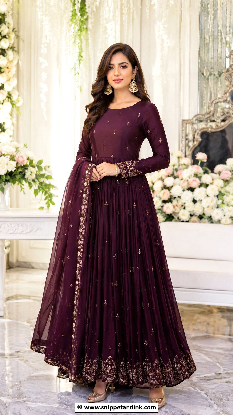 Plum Pishwas Barat Dress - Snippet and Ink - 30 Barat Dresses Pakistani for Sisters