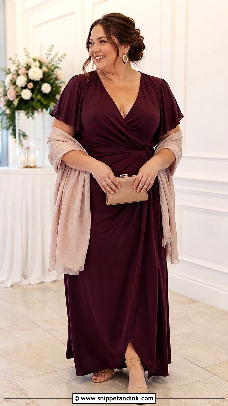 Plum Plus Size Dress Outfit - Snippet and Ink - 25 Plum Dress Outfit Wedding Ideas