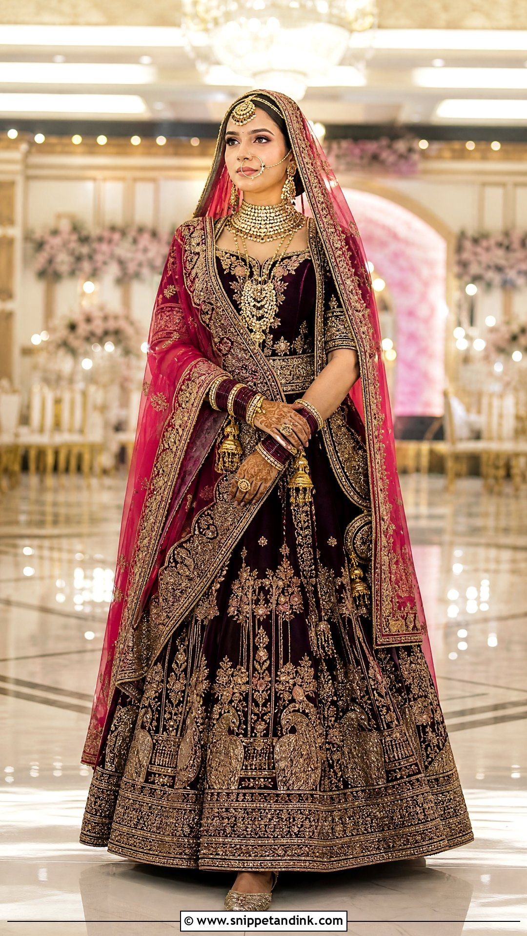 Plum Rajputi Bridal Poshak - Snippet and Ink - 20 Rajputi Bridal Poshak Ideas