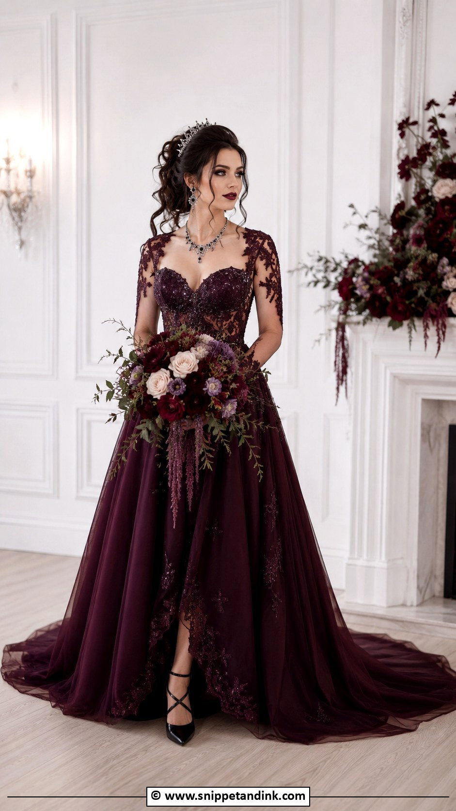 Plum Vampire Wedding Dress - Snippet and Ink - 25 Vampire Wedding Dress Ideas