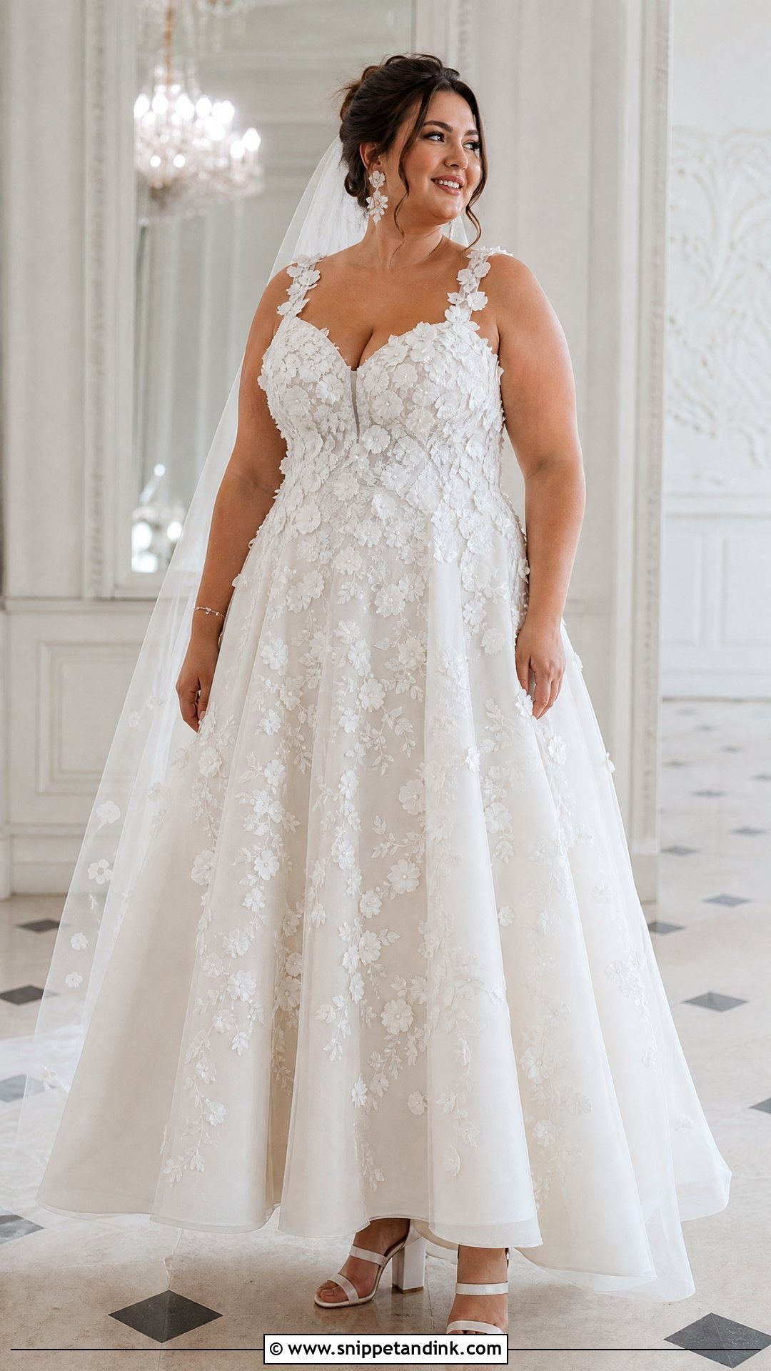 Plus Size 3D Floral Wedding Dress - Snippet and Ink - 20 Wedding Dresses 3d Flowers