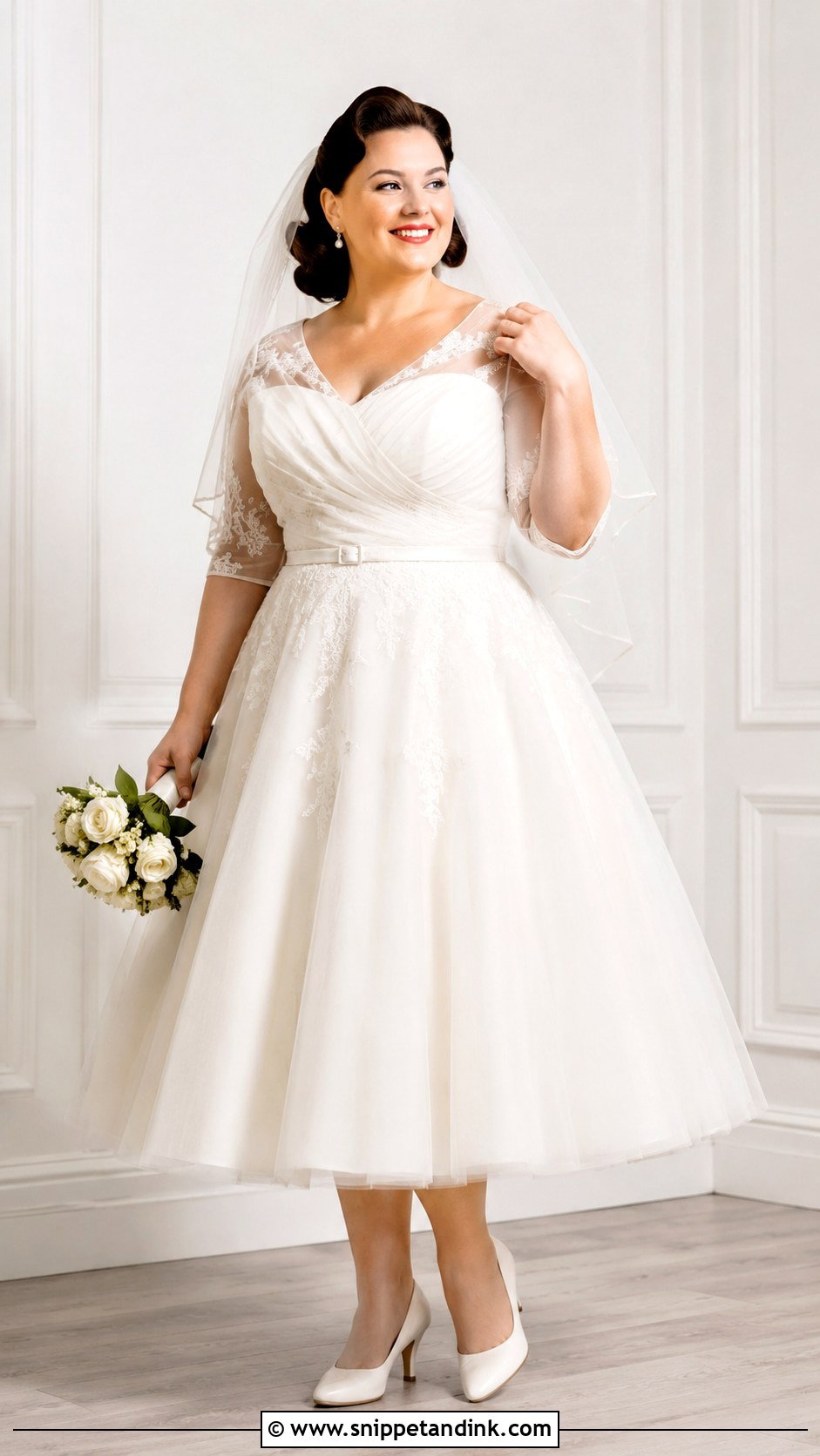 Plus Size 50s Wedding Dress - Snippet and Ink - 30 50s Wedding Dress Ideas