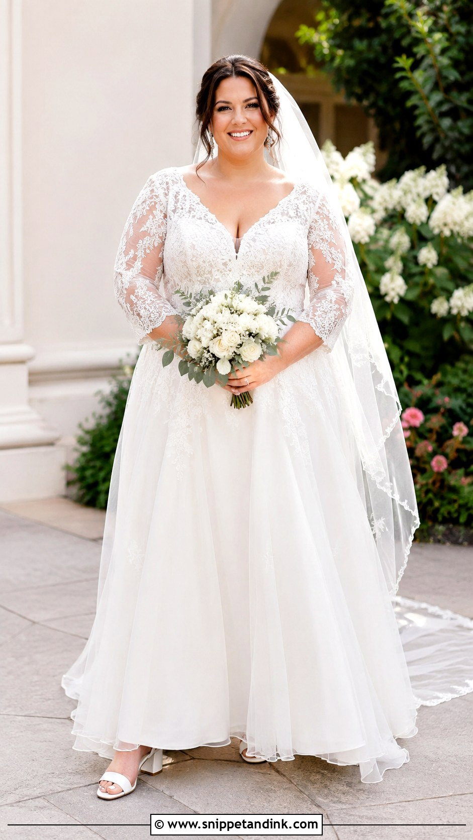 Plus Size A Line 34 Sleeve Wedding Dress - Snippet and Ink - 20 34 Sleeve Wedding Dress Ideas