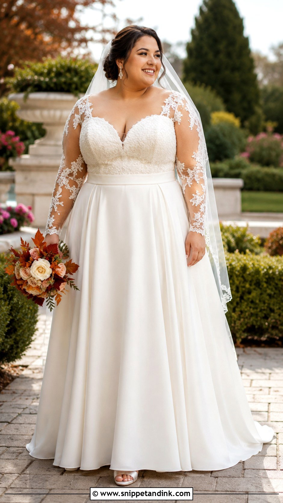 Plus Size A Line Autumn Wedding Dress - Snippet and Ink - 20 Autumn Wedding Dress the Bride Ideas