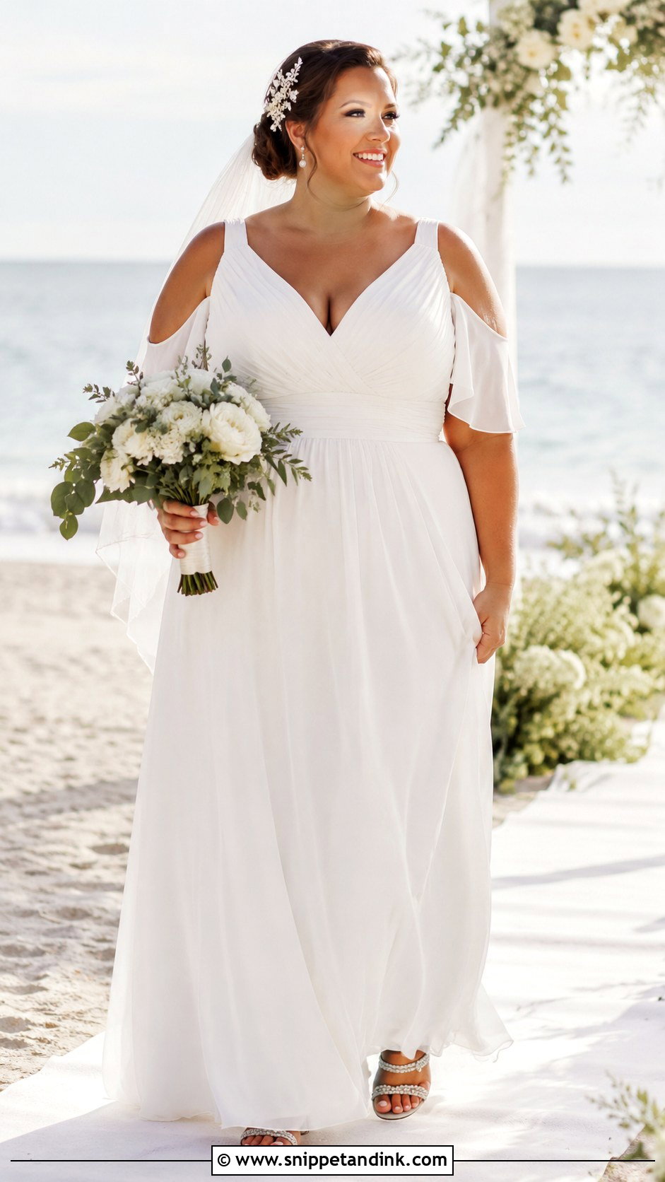 Plus Size A Line Beach Wedding Dress - Snippet and Ink - 20 Beach Style Wedding Dresses