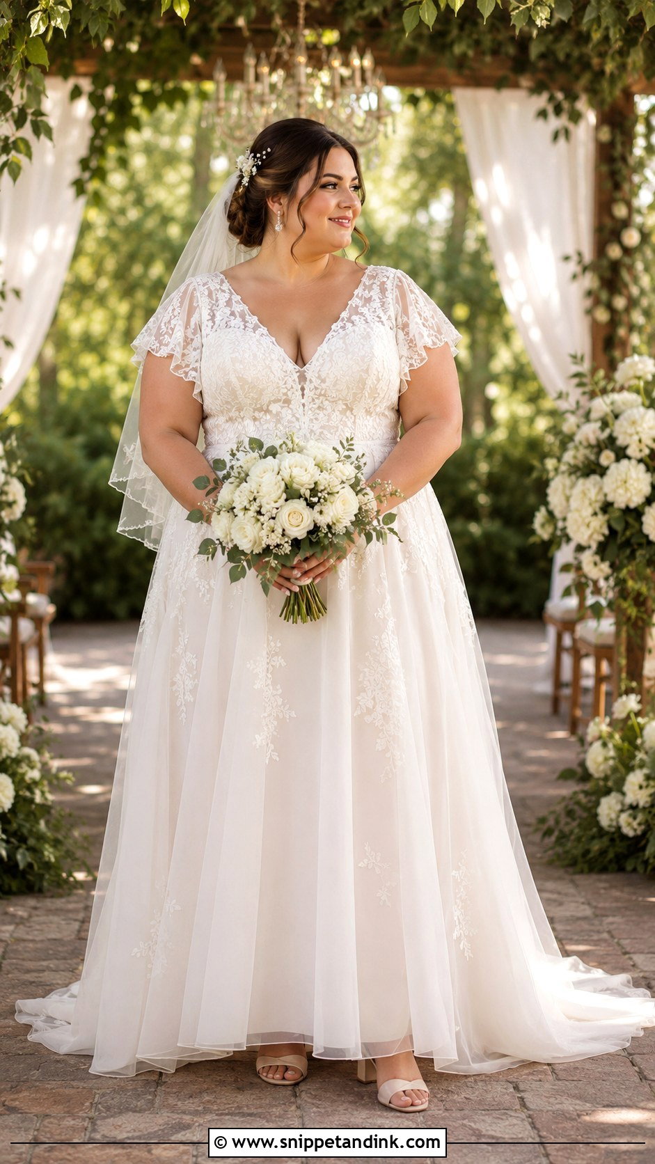 Plus Size A Line Boho Wedding Dress - Snippet and Ink - 20 Boho Chic Wedding Dresses