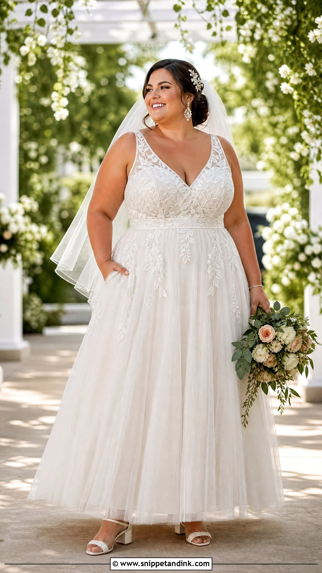 Plus Size A Line Boho Wedding Dress - Snippet and Ink - 25 Boho Ethereal Wedding Dress Ideas