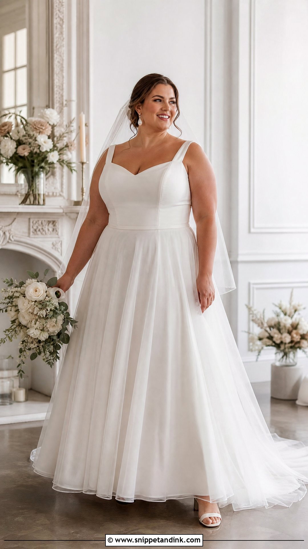 Plus Size A Line Bridal Dress - Snippet and Ink - 25 Plus Size Bridal Dresses