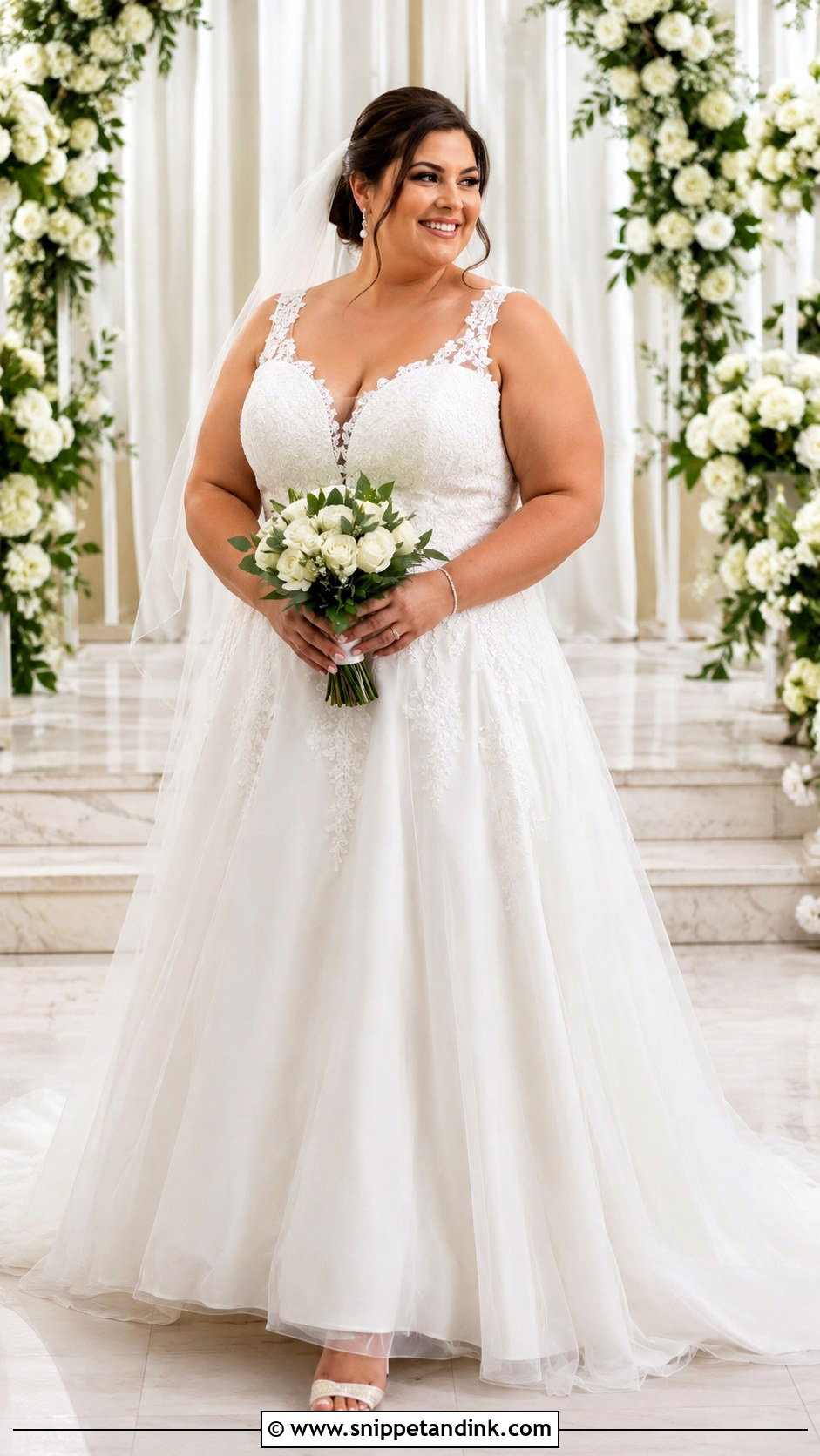 Plus Size A Line Bridal Gown - Snippet and Ink - 25 A Line Bridal Gowns