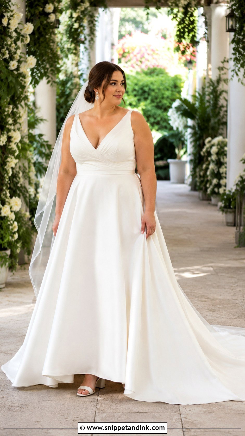 Plus Size A Line Bridal Train Dress - Snippet and Ink - 20 Bridal Train Dresses