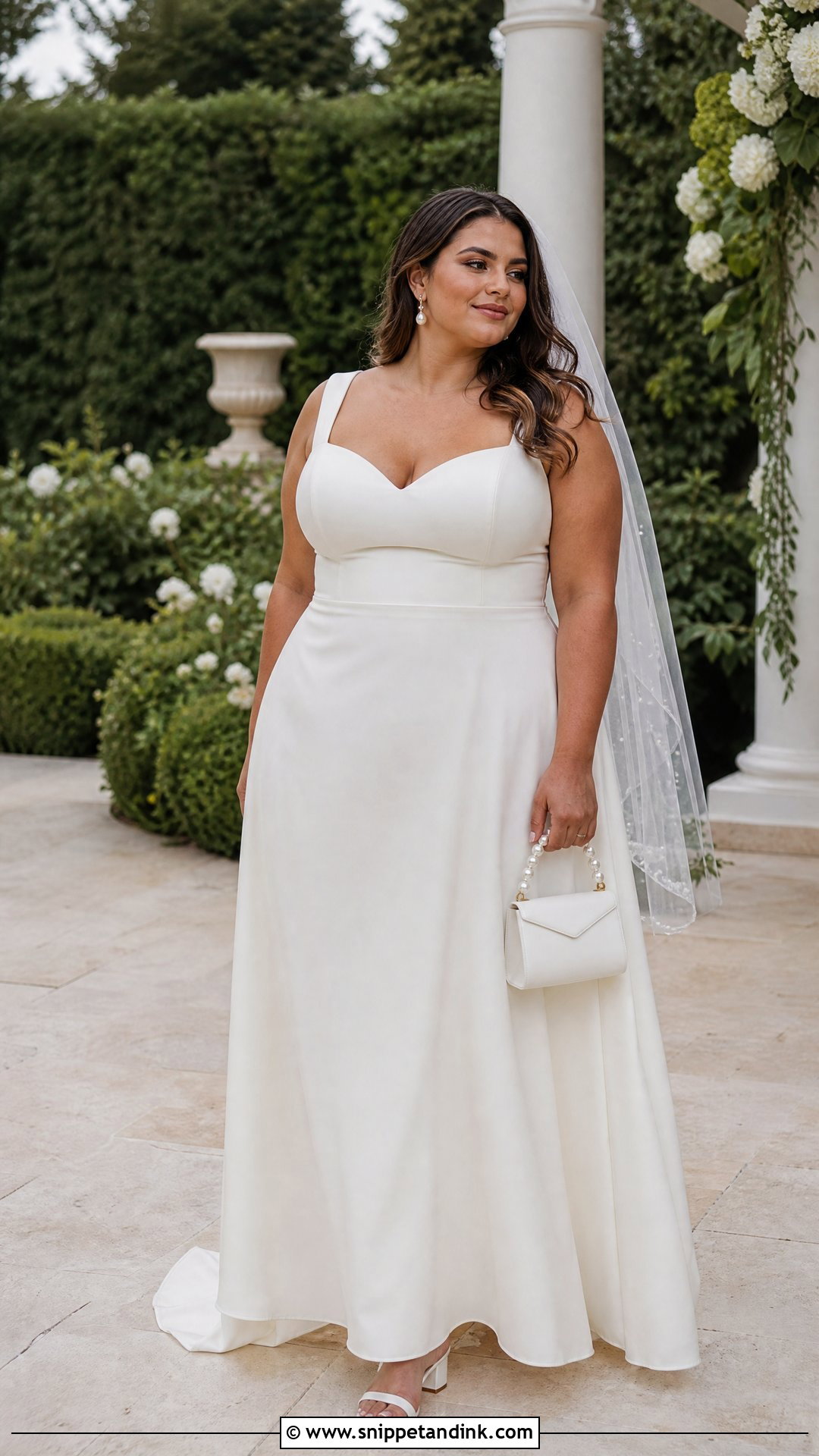 Plus Size A Line Elopement Dress - Snippet and Ink - 20 Plus Size Elopement Dress Ideas