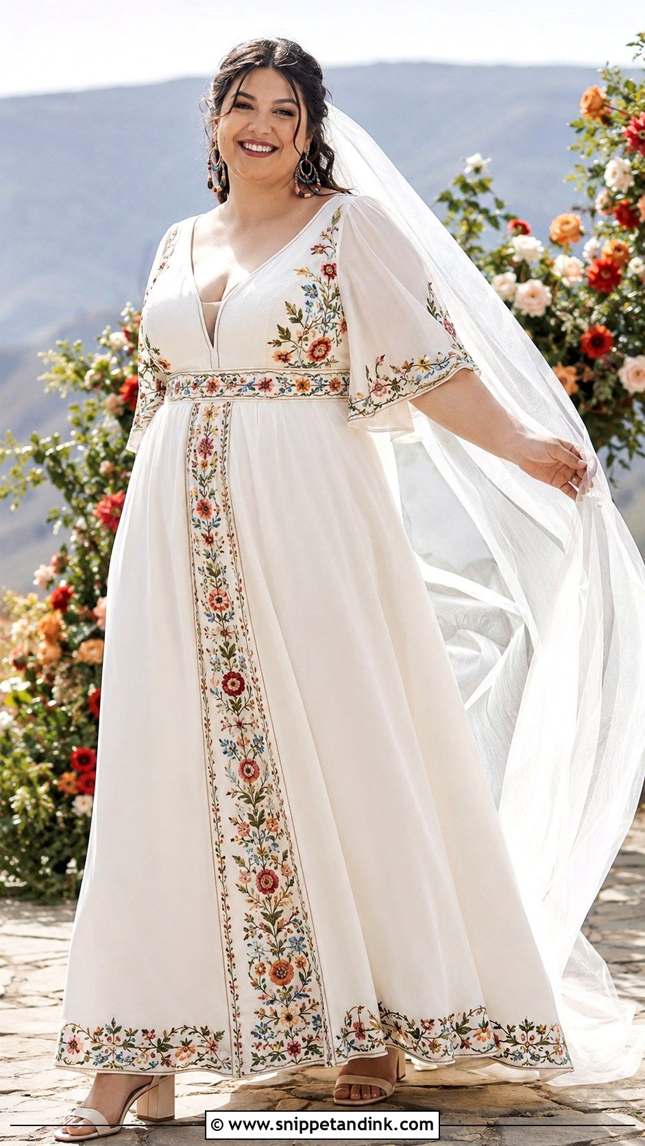 Plus Size A Line Folk Wedding Dress - Snippet and Ink - 20 Folk Wedding Dress Ideas