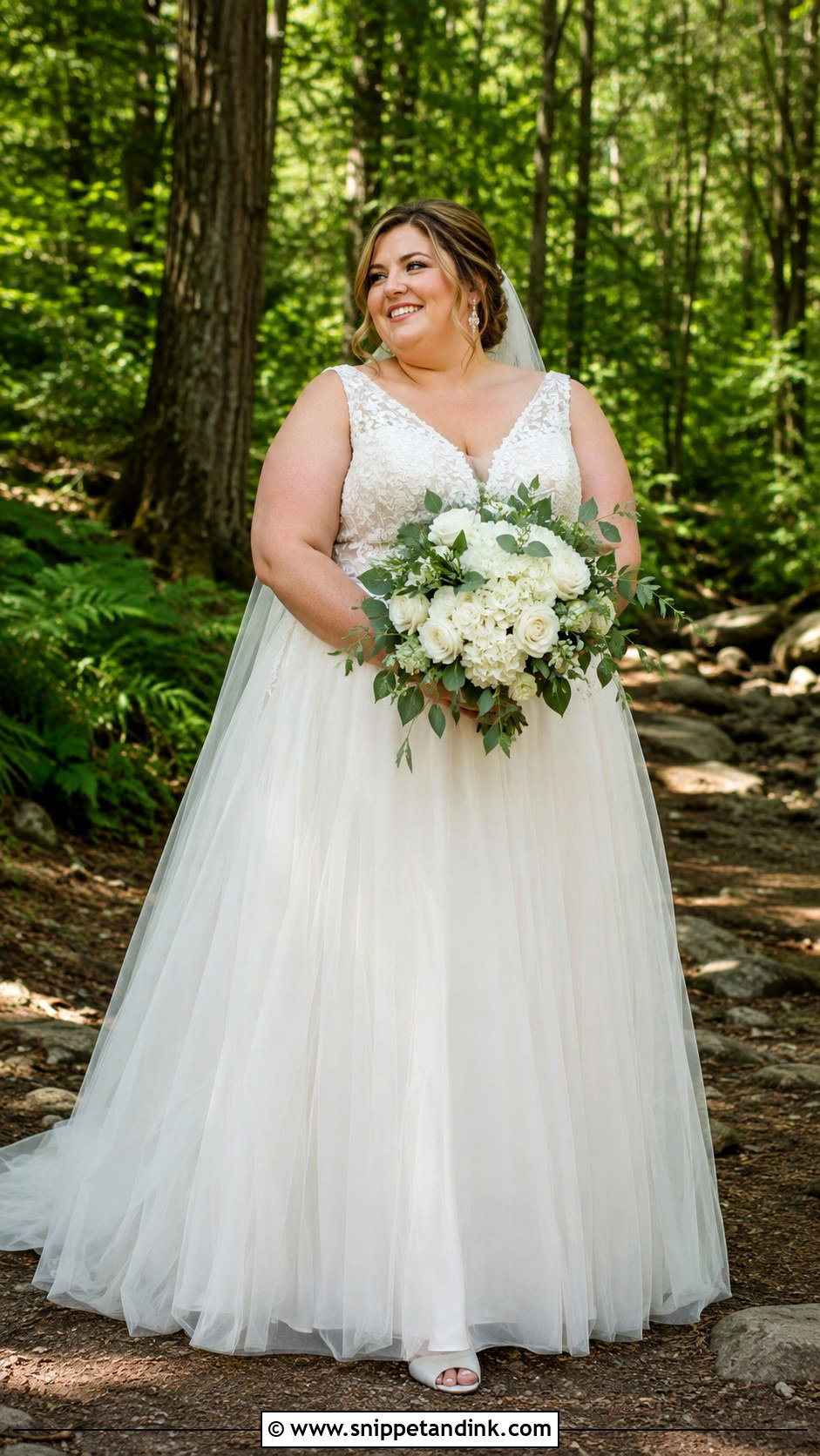 Plus Size A Line Forest Wedding Dress - Snippet and Ink - 20 Forest Wedding Dresses