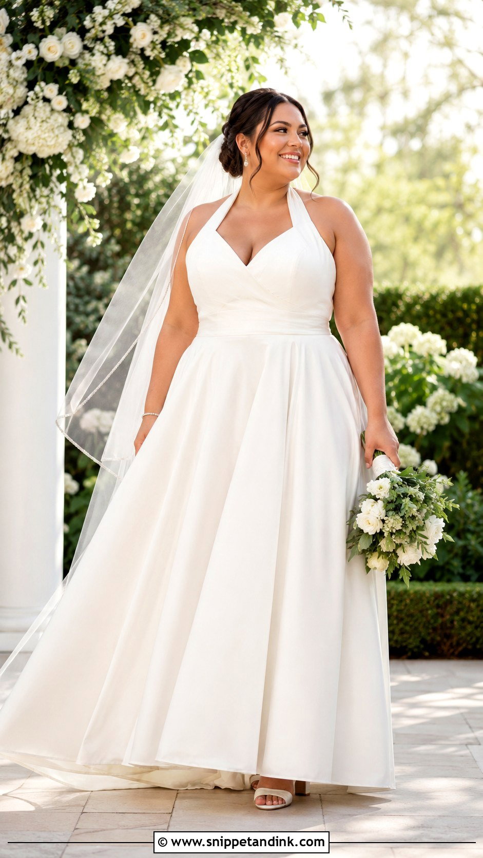 Plus Size A Line Halter Wedding Dress - Snippet and Ink - 20 Wedding Dresses Halter Top
