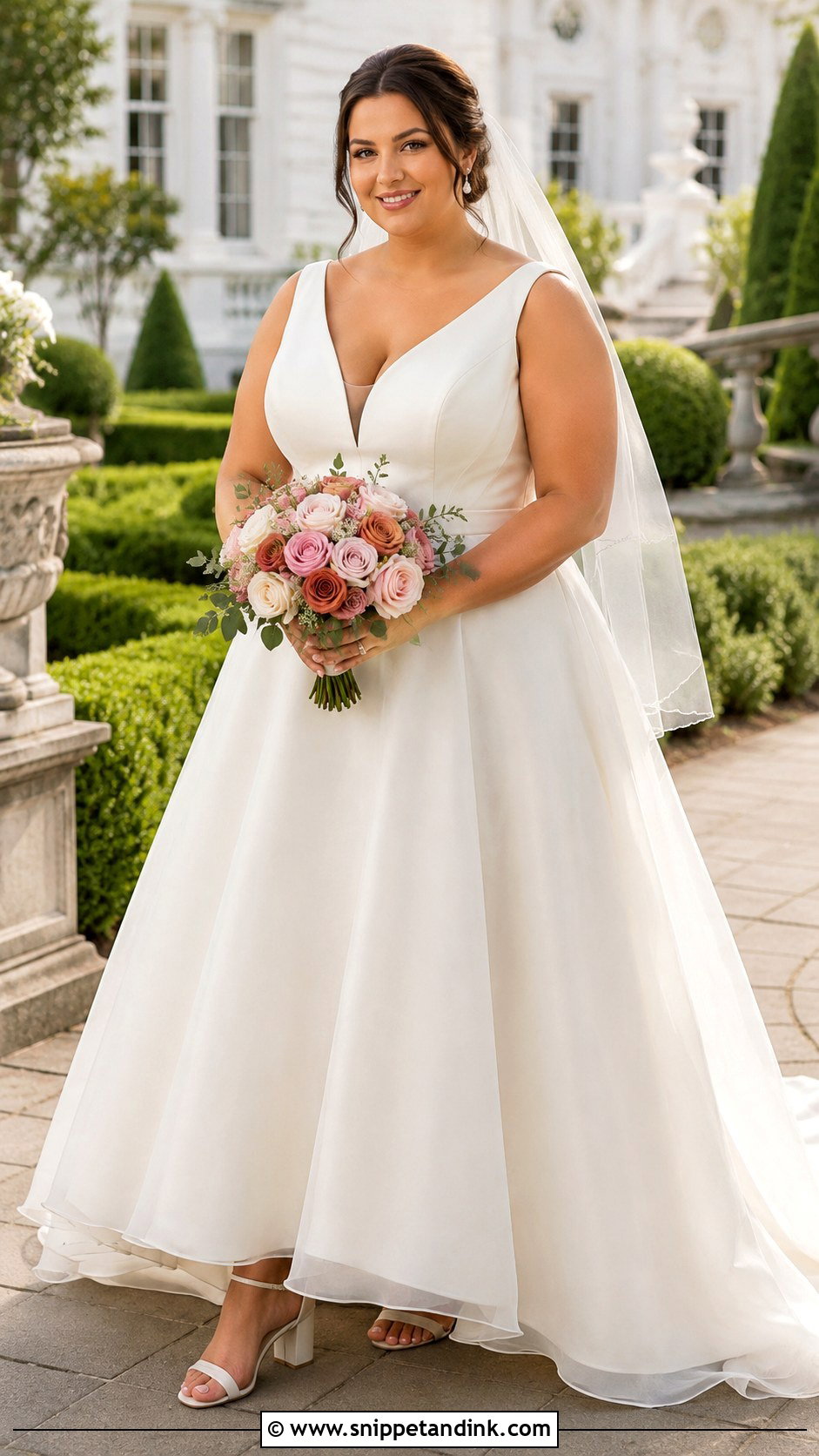 Plus Size A Line June Wedding Dress - Snippet and Ink - 20 June Wedding Dress Ideas