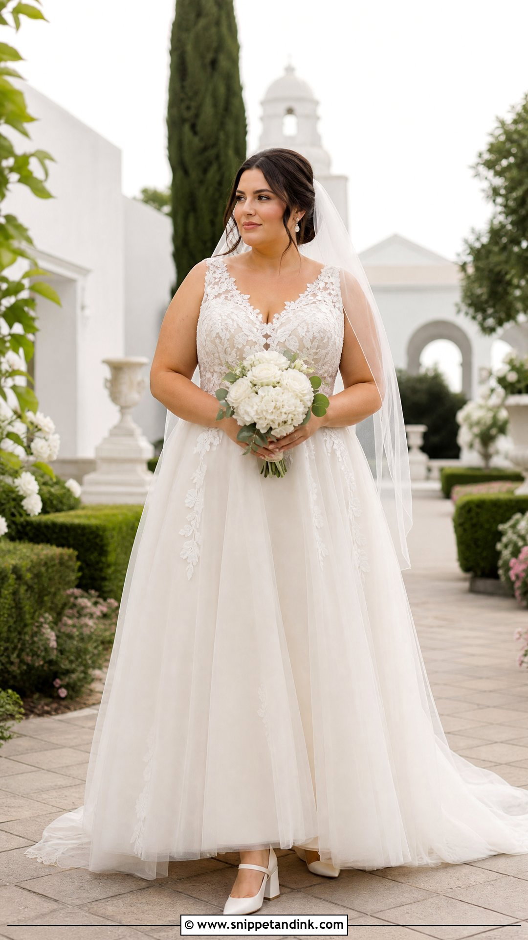 Plus Size A Line Lace Wedding Dress - Snippet and Ink - 20 Plus Size Lace Wedding Dress Ideas
