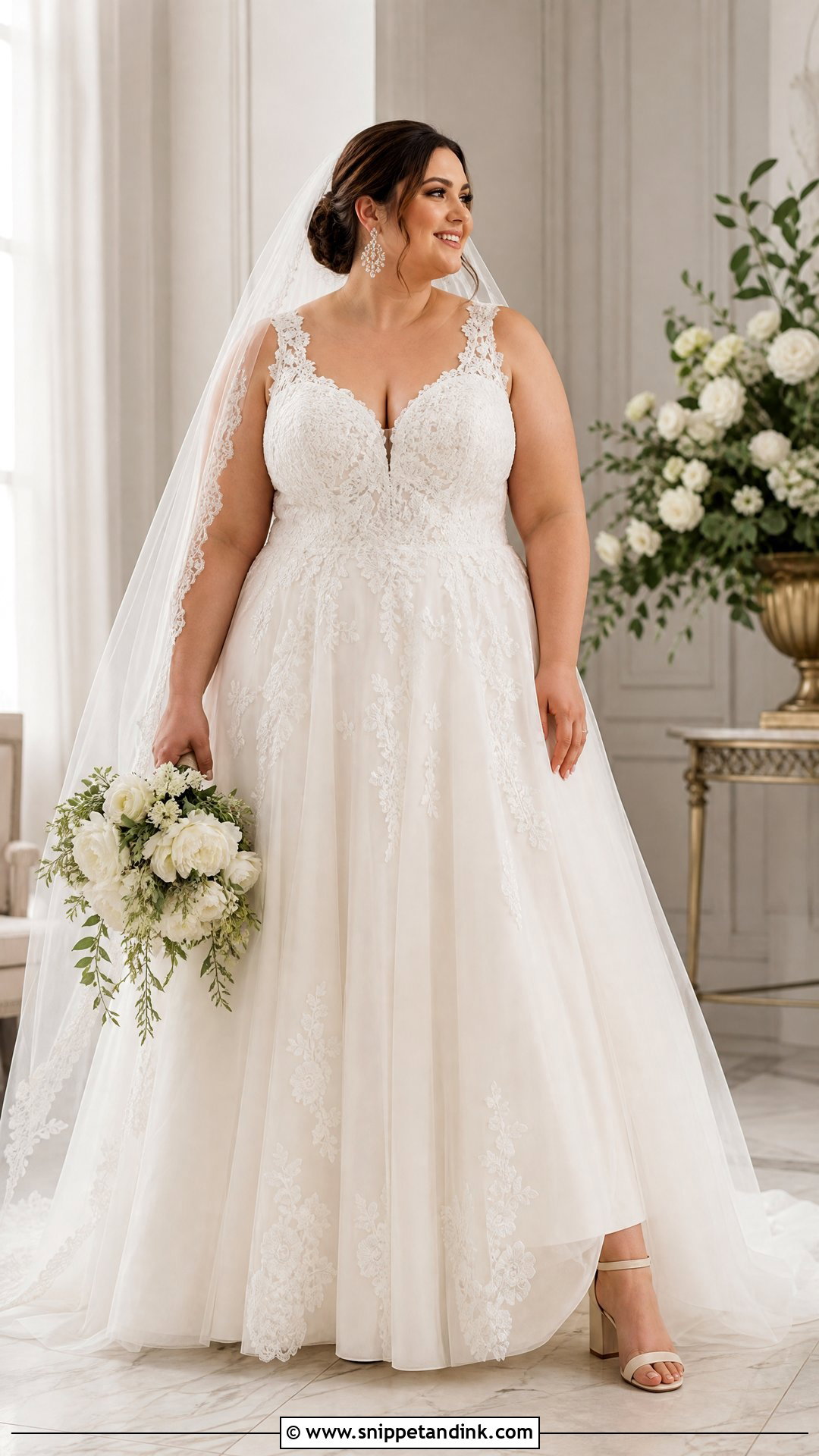 Plus Size A Line Lace Wedding Dress - Snippet and Ink - 20 Wedding Dress with Lace Ideas