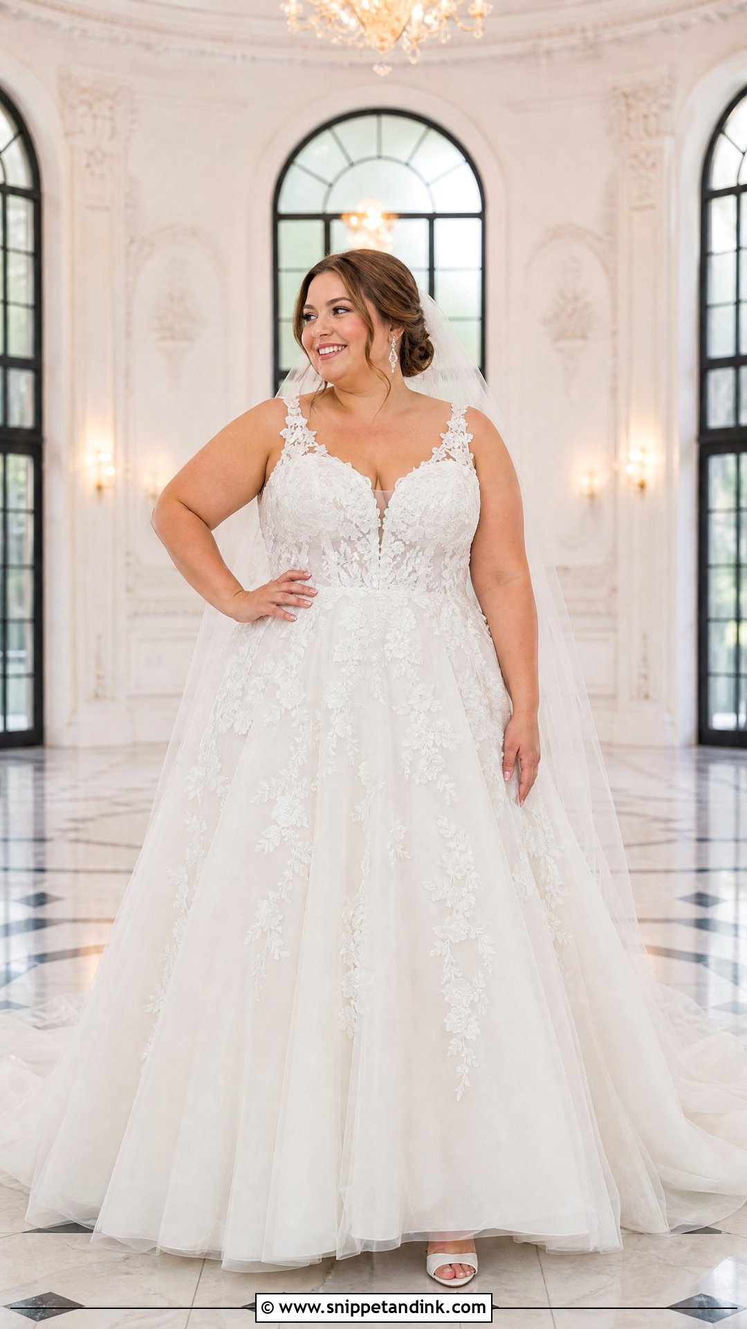 Plus Size A Line Princess Wedding Dress With Corset Bodice - Snippet and Ink - 20 Wedding Dresses a Line Princess