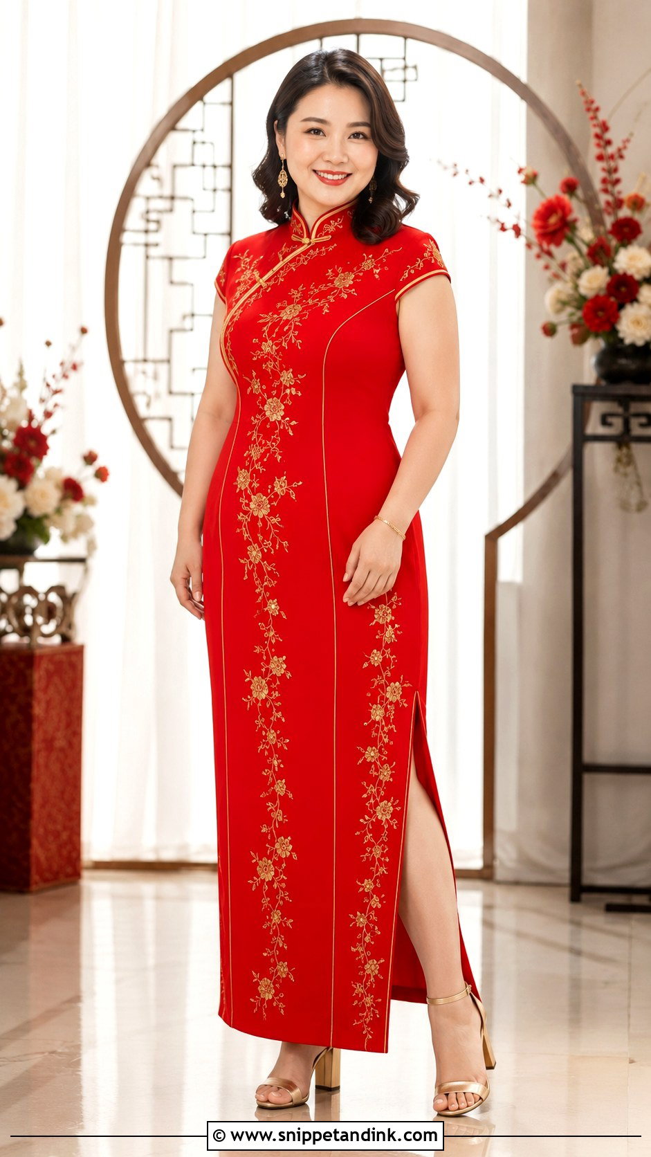 Plus Size A Line Qipao Wedding Dress - Snippet and Ink - 20 China Wedding Dress Ideas