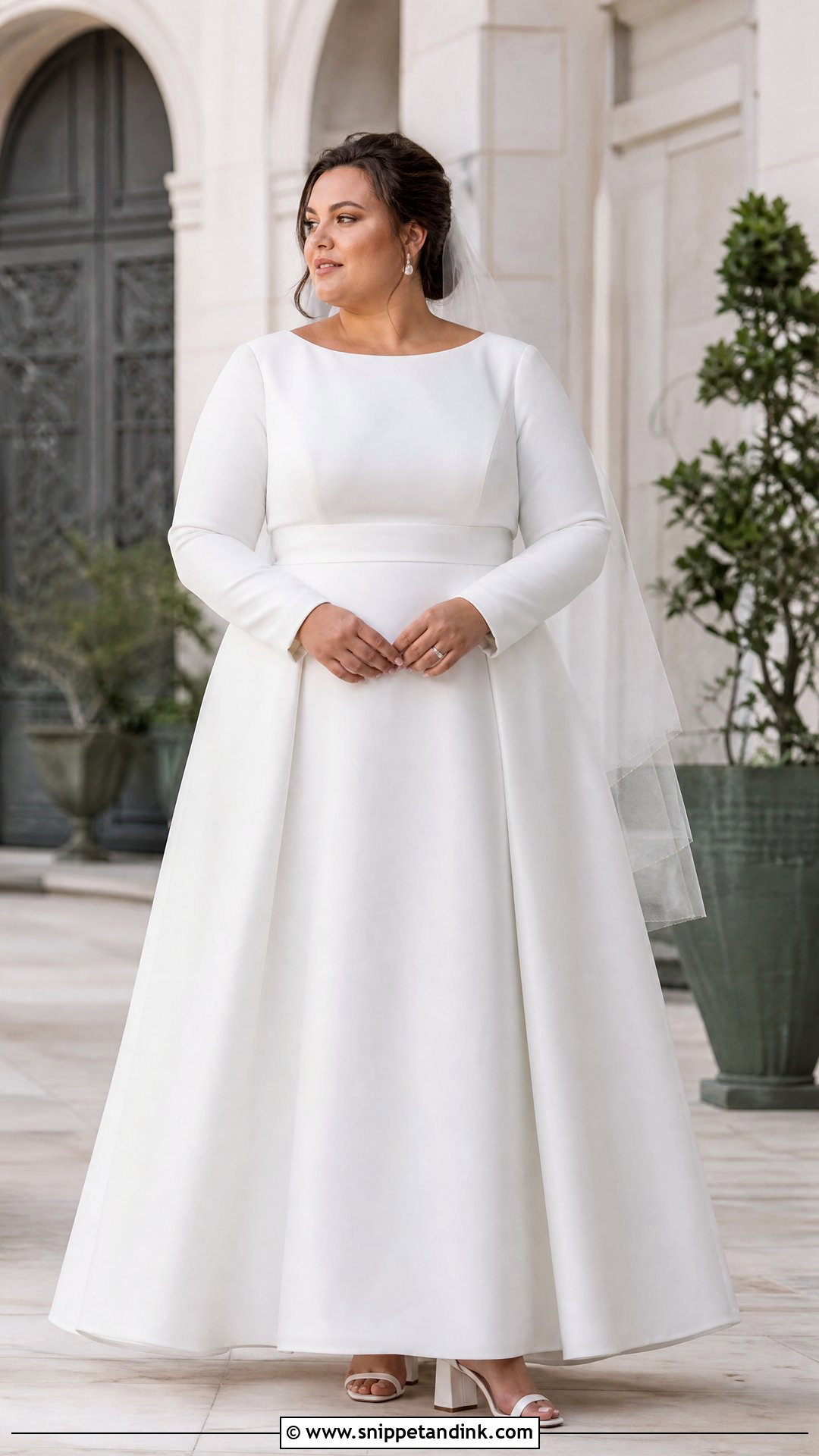 Plus Size A Line Temple Wedding Dress - Snippet and Ink - 20 Temple Wedding Dresses