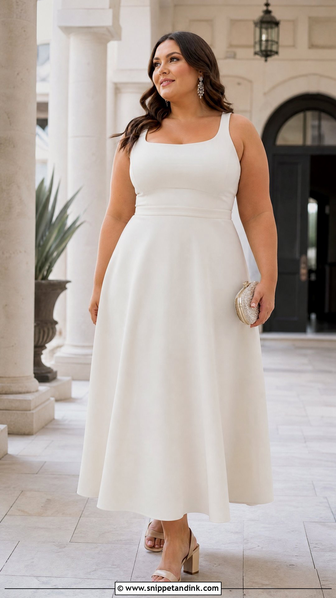 Plus Size A Line Vow Renewal Dress - Snippet and Ink - 20 Renewing Vows Dress Ideas