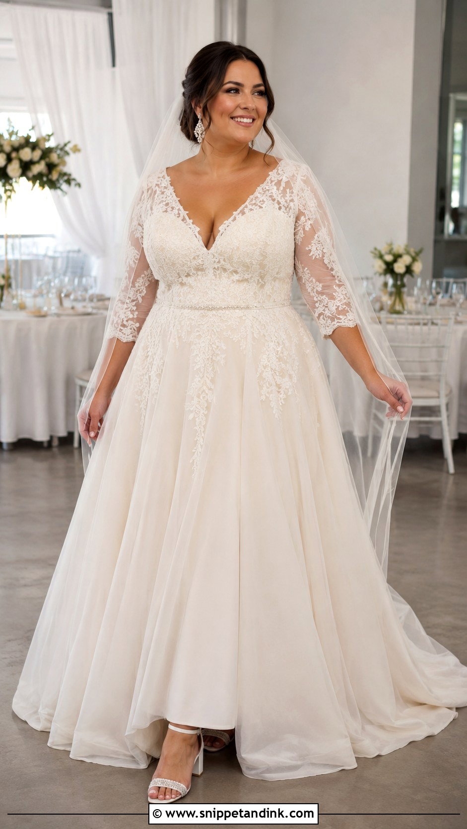 Plus Size A Line Wedding Dress - Snippet and Ink - 20 American Wedding Dress Ideas