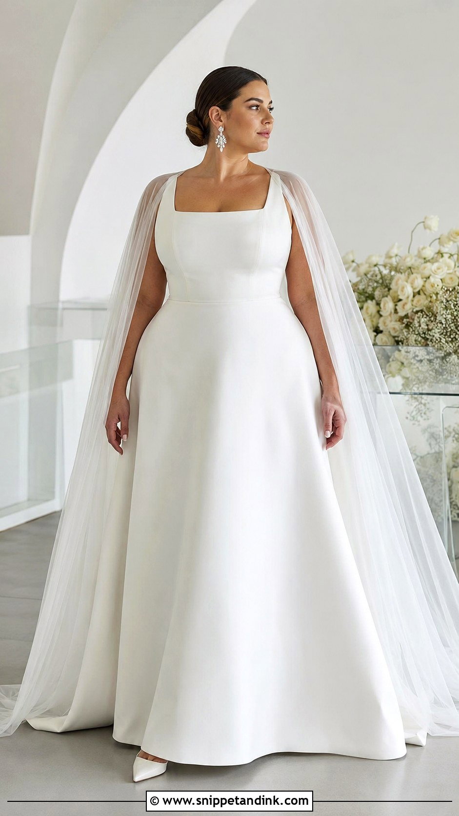 Plus Size A Line Wedding Dress With Cape - Snippet and Ink - 20 A Line Wedding Dress Plus Size Ideas