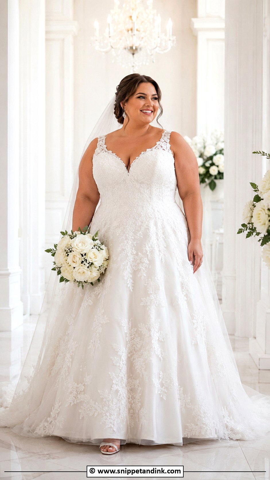 Plus Size A Line Wedding Dress With Supportive Bodice - Snippet and Ink - 30 Aline Wedding Dress Ideas