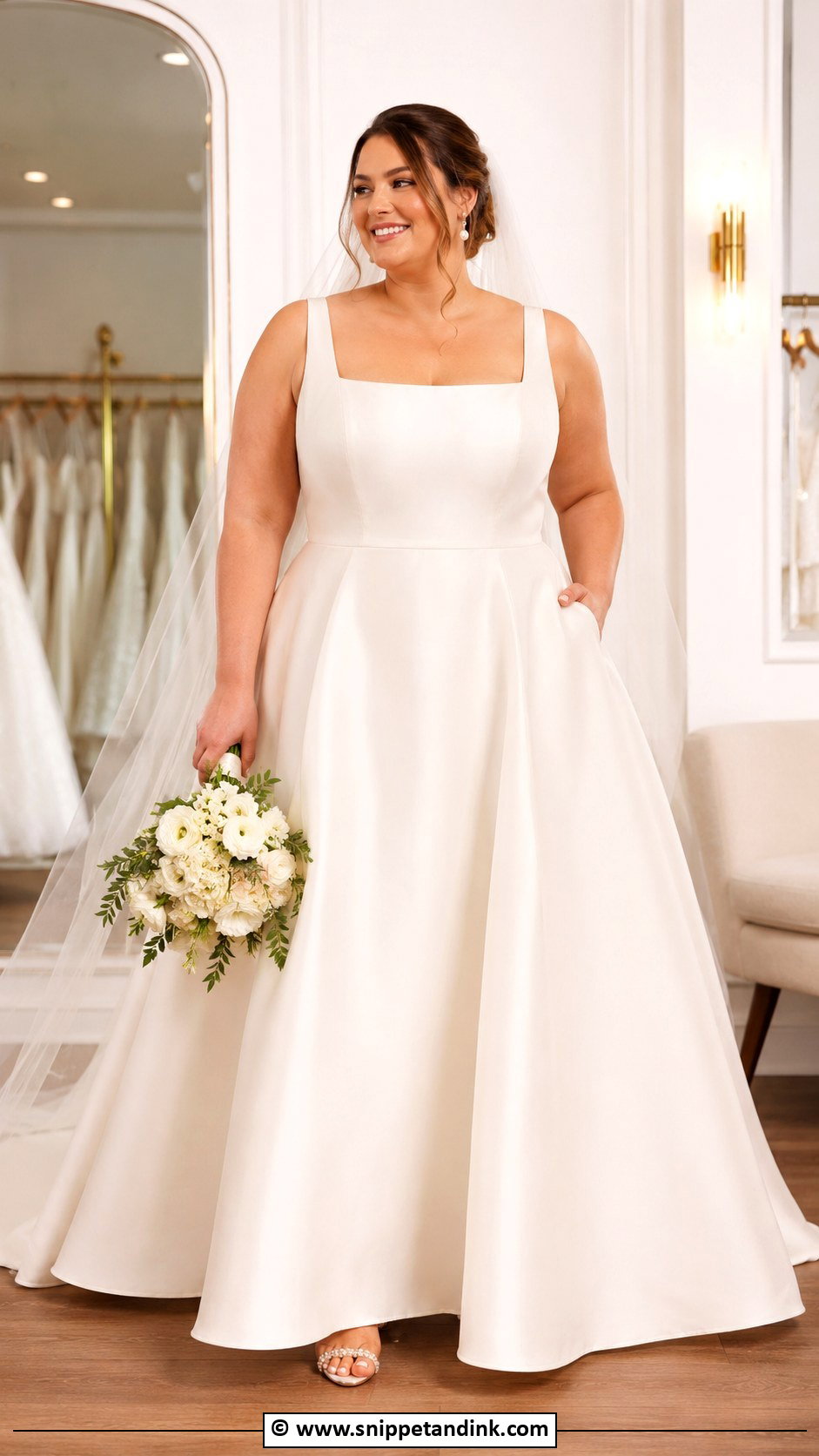 Plus Size A Line Wedding Dress - Snippet and Ink - 30 A-Line Wedding Dress Ideas