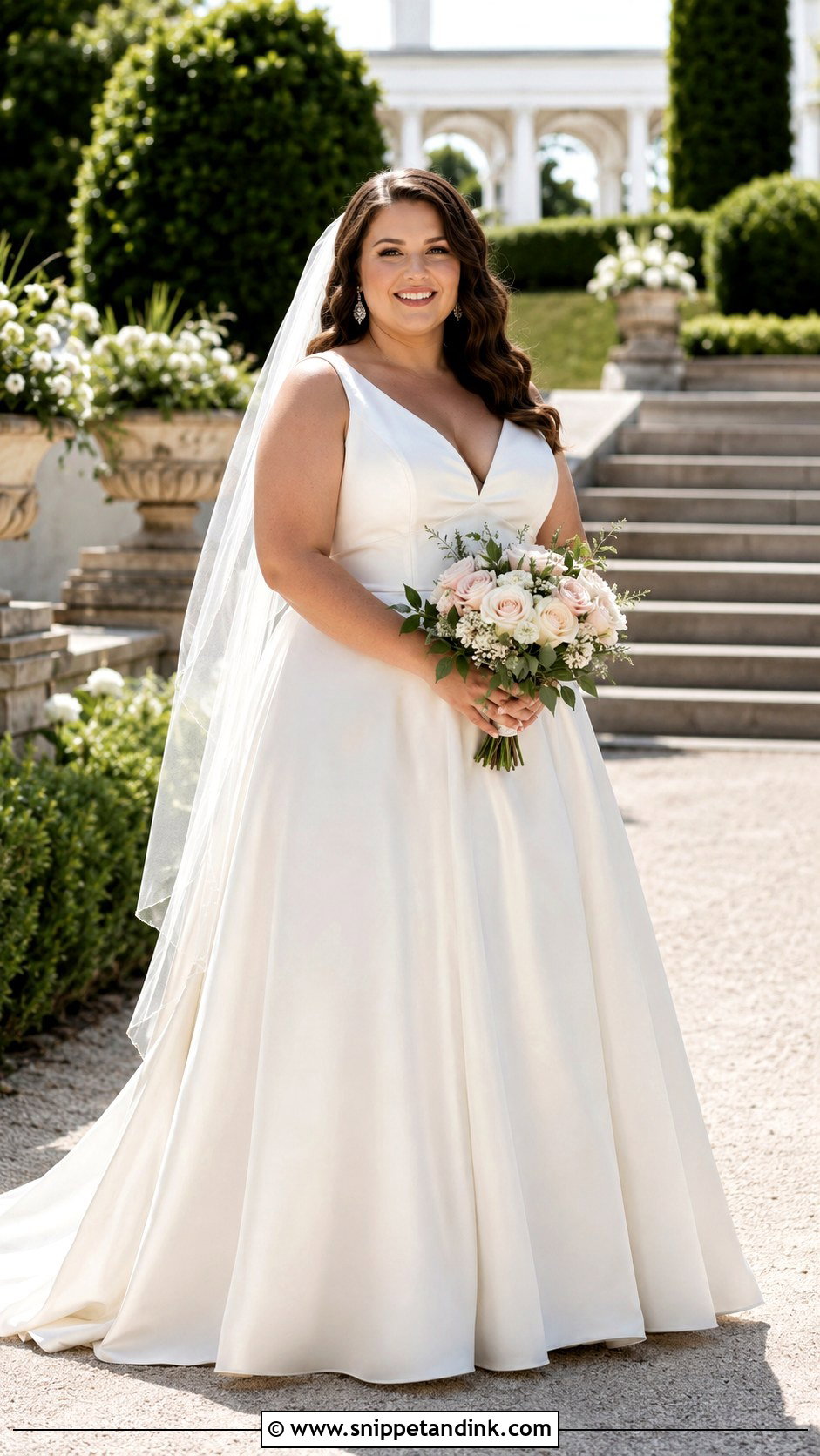 Plus Size A Line Wedding Gown - Snippet and Ink - 20 Brides Gown Ideas