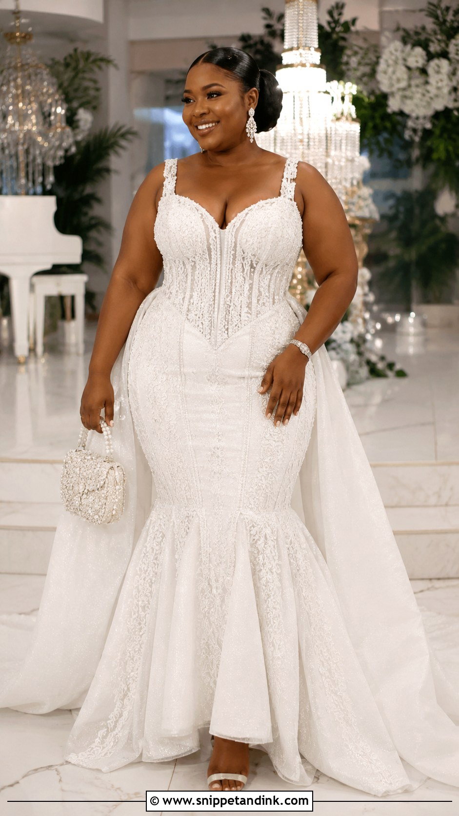 Plus Size African Mermaid Wedding Dress - Snippet and Ink - 20 Modern African Wedding Dresses