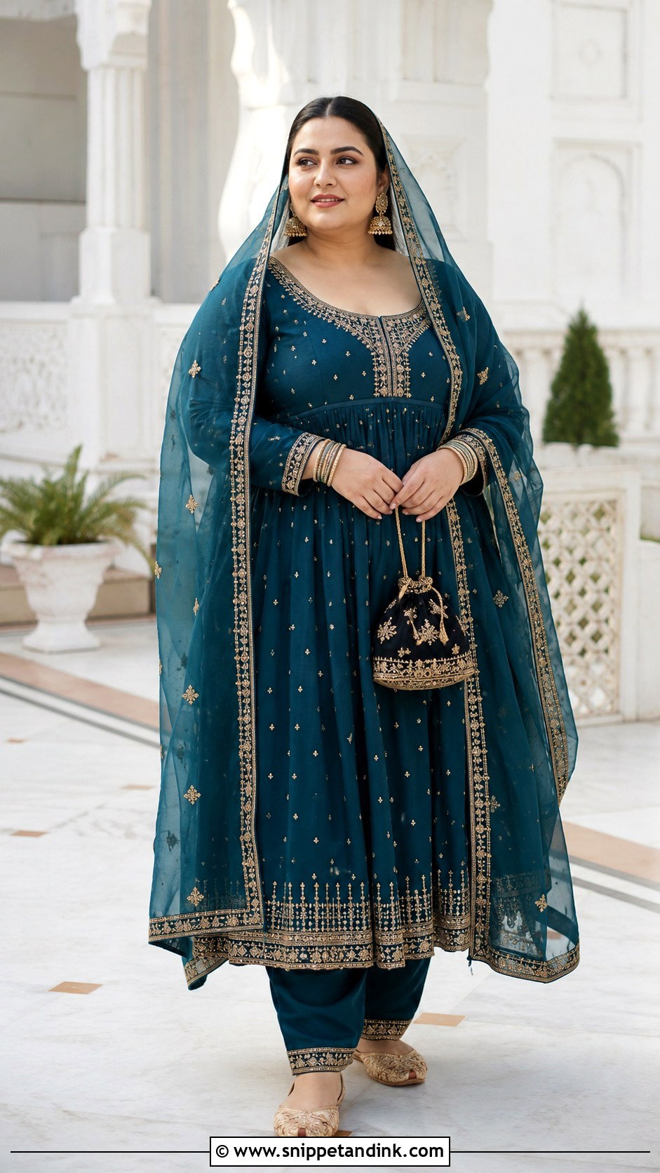 Plus Size Anarkali Outfit For Gurdwara Wedding - Snippet and Ink - 20 Gurdwara Wedding Outfit Ideas