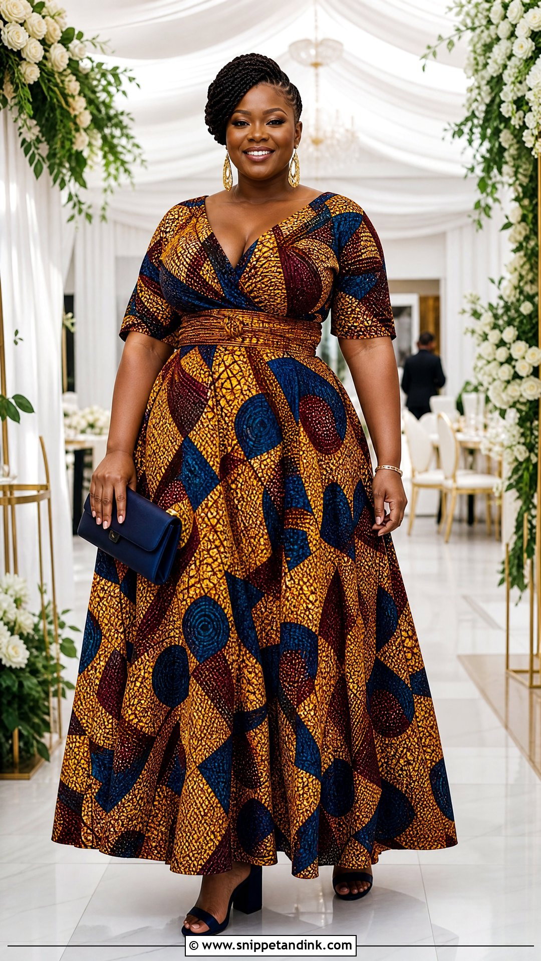 Plus Size Ankara Wrap Wedding Dress - Snippet and Ink - 25 Ankara Wedding Dress Ideas