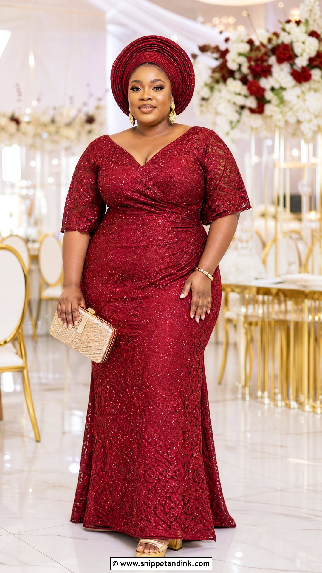 Plus Size Aso Ebi Lace Gown - Snippet and Ink - 20 Ask Ebi Lace Styles