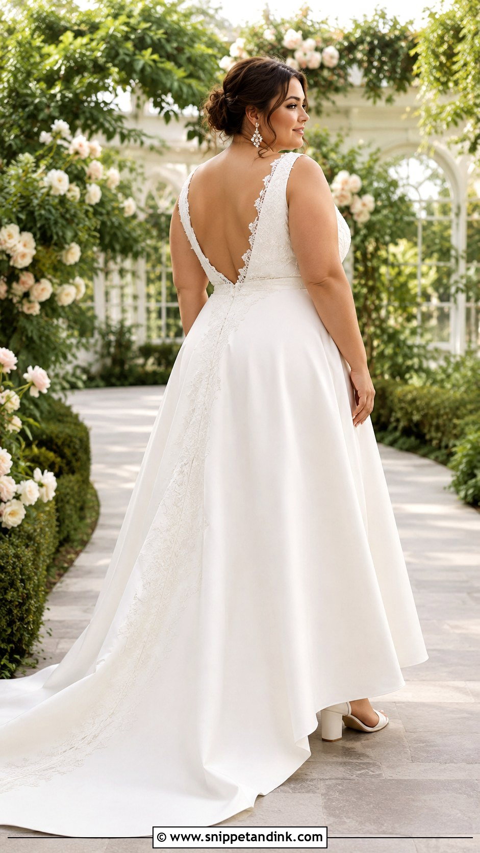 Plus Size Backless Wedding Dress - Snippet and Ink - 20 Backless Wedding Ideas
