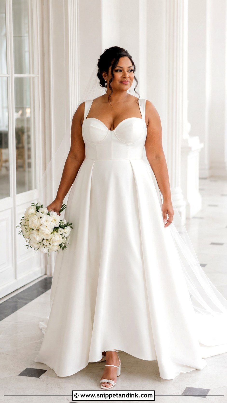 Plus Size Balconette Wedding Dress - Snippet and Ink - 20 Balconette Wedding Dress Ideas